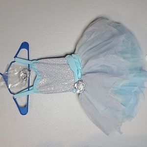 Girls Revolution Ballet Tutu Blue & White Sequins